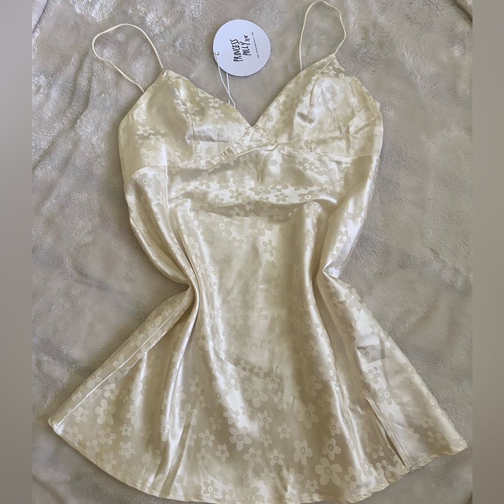 Floral Satin Flower Princess Polly Dress